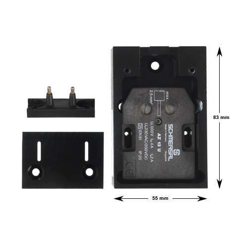 Karmkontakt, Adaptersats A, Titan/Trier/Siemens, 83x55x40mm