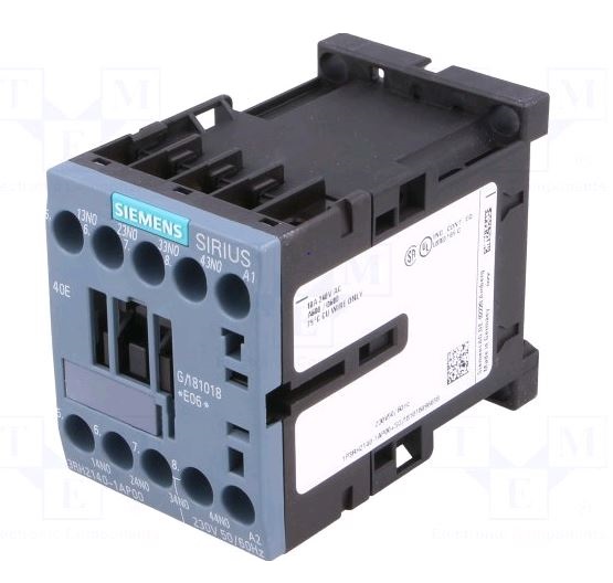 Kontaktorrelä, Siemens, 3RH2140-1AP00, 230VAC, 4NO