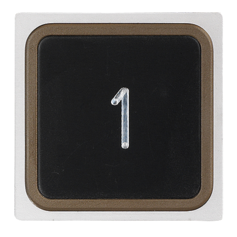 Tryckplatta, Kinds, svart, ''1''