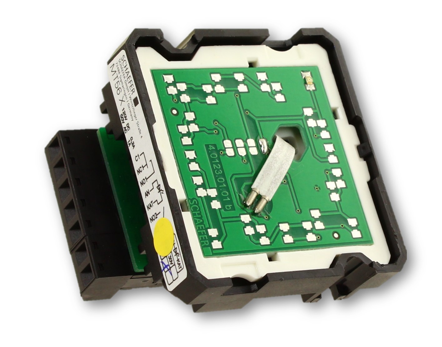 Knapp, Schaefer MT56M X, gul LED, utan tryckbricka