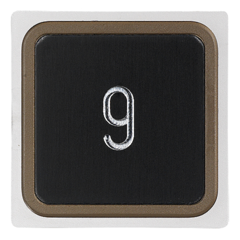 Tryckplatta, Kinds, svart, ''9''