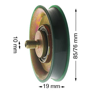 Bärrulle, KONE ADL/ADC, ø85/76/M10x19mm
