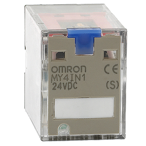 Relä, MY4IN, 14-pin, 4-vxl, 24VDC