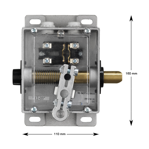 Karmlås, LO-30-AU-V, med trekantsöppning, arm upp, endast lås