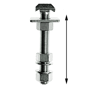 Hakbult, M20x100, monterad
