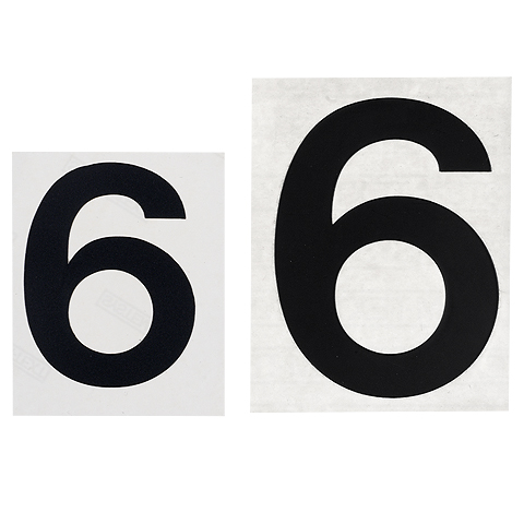 Skylt, H=60mm, planbeteckning ''6''