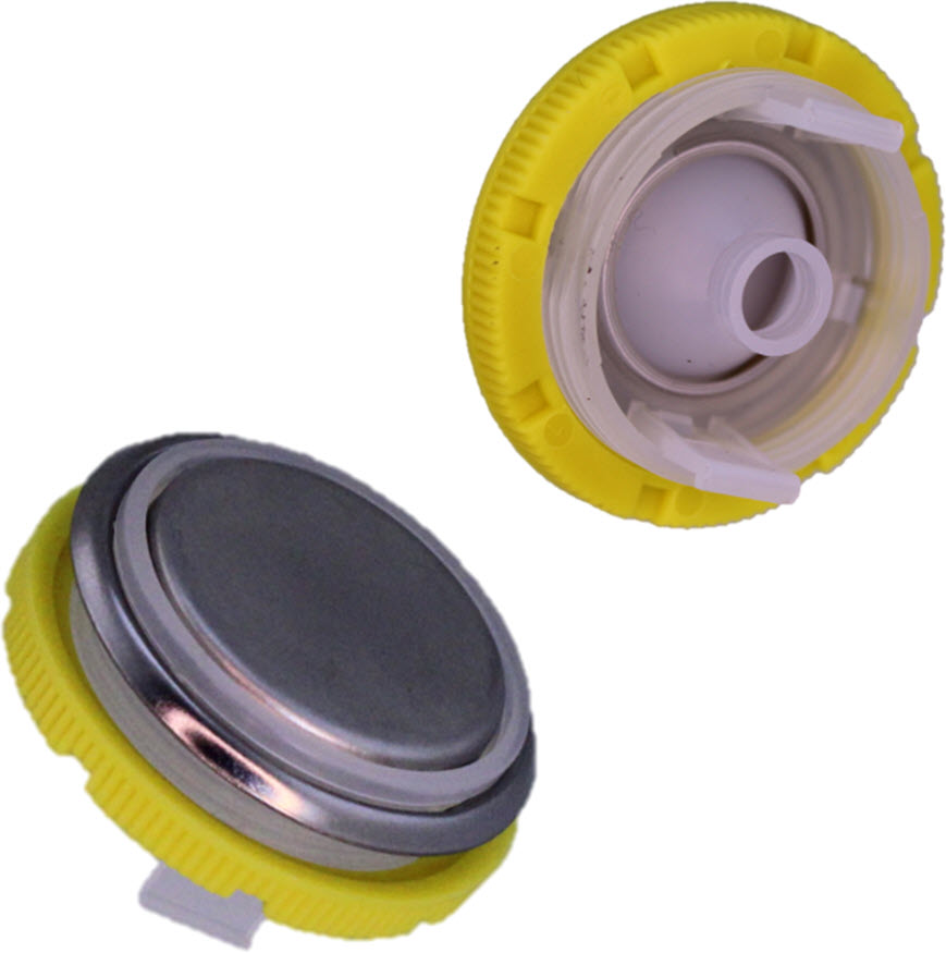 Knapptrycke BF/BL, DMG, rostfri, blank, utan symbol