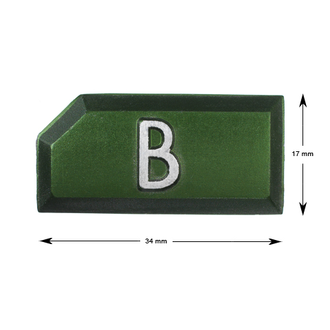 Tryckbricka, KONE Novel, grön, ''B''