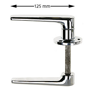 Handtag, L-21, mässing, med rosett