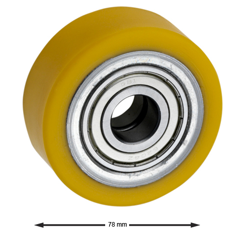 Styrrulle, Sele, 78/20x30mm, motvikt