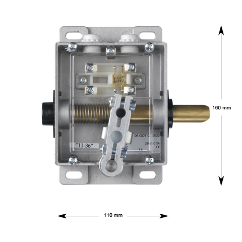 Karmlås, LO-30-LK-AU-V, långkolv, med trekantsöppning, arm upp