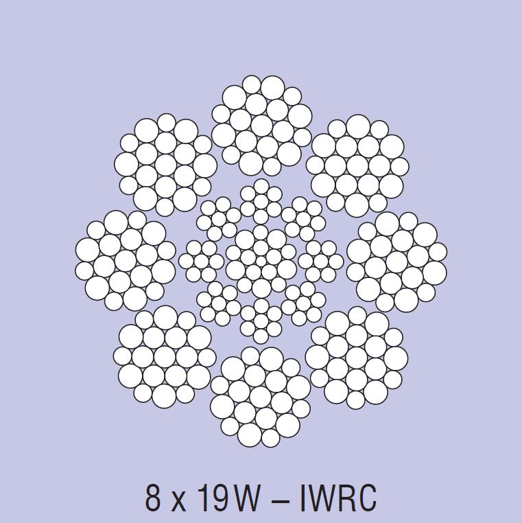 Rope Drako 250T, 8mm IWRC 1570, per running meter