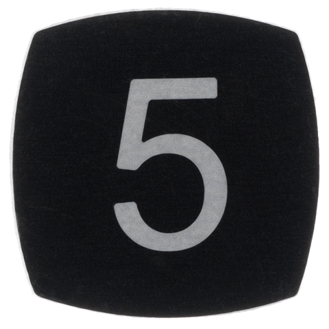 Tryckbricka, KONE-M, slät, ''5''