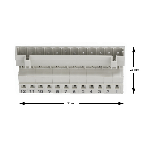 Plint Wago 12 pol, hane, p=5mm