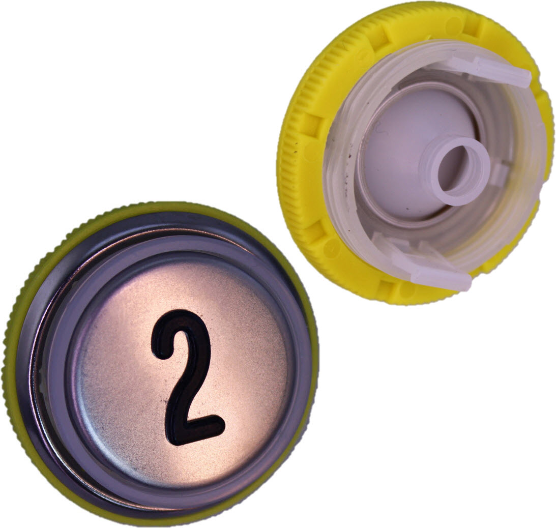 Knapptrycke BF/BL, DMG, rostfri, ''2''