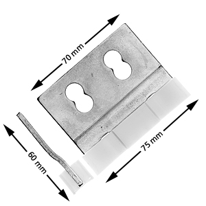 Lower door guide Schindler QKS6/8/9 w metal bracket